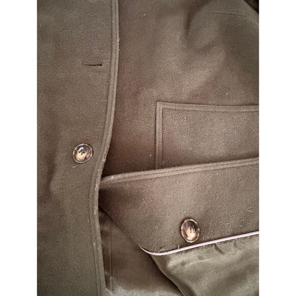 Kristen Blake Studio Collection Lambswool Blend Olive Coat - Size 14W - Picture 12 of 16